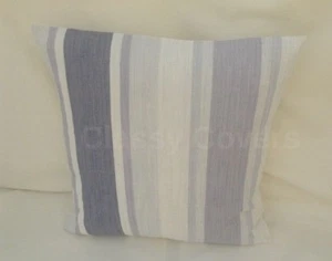 Laura Ashley Designer Cushion Cover AWNING STRIPE Pale Iris Fabric Various Sizes - Picture 1 of 2