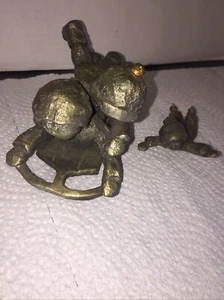HUDSON PEWTER FIGURE NO. 024 CHILDREN GOING SLEDDING w/COPPER TASSLE and Walli - Picture 1 of 11