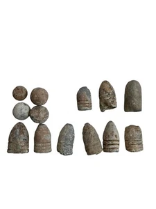 lot of 13 civil war bullets  - Picture 1 of 16