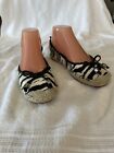 Michael Kors Meg Espadrille Women Shoes Zebra 8 M Slip On Casual Flats