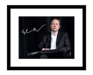 Elon Musk 8x10 signed photo print Dark MAGA Trump 2024 Tesla billionaire - Picture 1 of 2