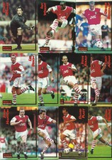 Merlin Ultimate Football Cards 1995/96 Arsenal FC x 11 Complete Set