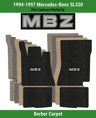 Передние и задние коврики Lloyd Berber для Mercedes-Benz SL320 1994-97 годов выпуска с аппликацией MBZ - Изображение 1 из 4