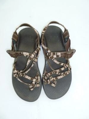 SANDALIAS CHACO ZX2 MUJER YAMPA 8 USADAS MARRÓN RAYAS VIBRAM CONFORT TIRAS/SENDERISMO Foto 1 de 4