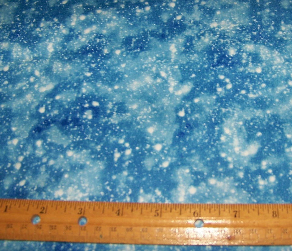 1 ярд Northcott Hocus Pocus СИНЕЕ И БЕЛОЕ НЕБО на 100% хлопковой ткани для ХЭЛЛОУИНА - Изображение 1 из 1