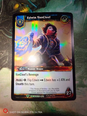 World of Warcraft TCG Timewalkers 4/30 Edwin VanCleef Alternate Art Foil !! - Image 1 of 2