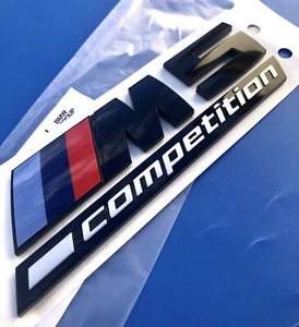 Logo BMW M5 Competition M Black 5 E39 F10 F11 G30 G31 E60 E61 Badge Genuine - Picture 1 of 12