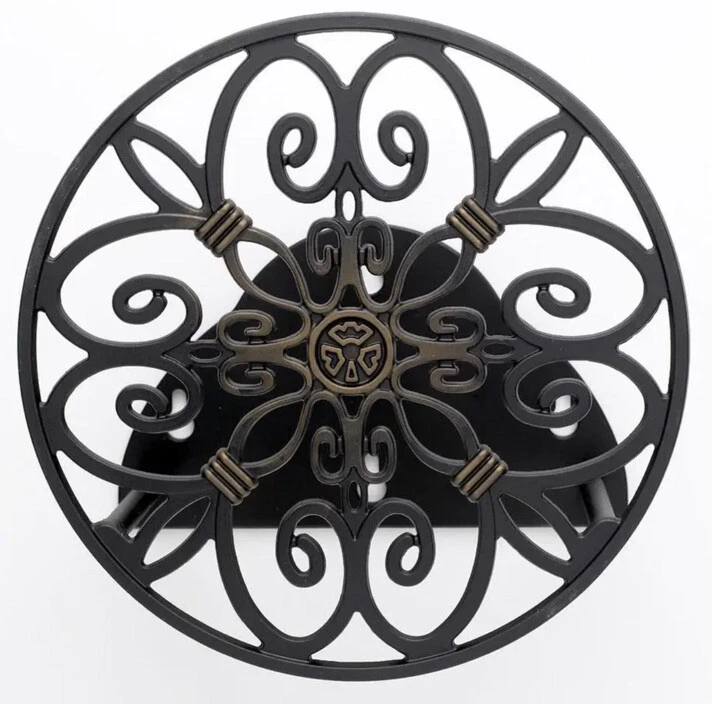 Manguera de agua de jardín de montaje en pared elegante redondo decorativo soporte para carrito guardián Foto 1 de 4