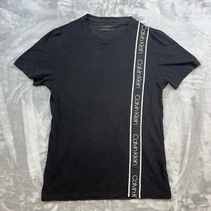 Calvin Klein T-Shirt Mens Size Small Black Graphic Print - Picture 1 of 6