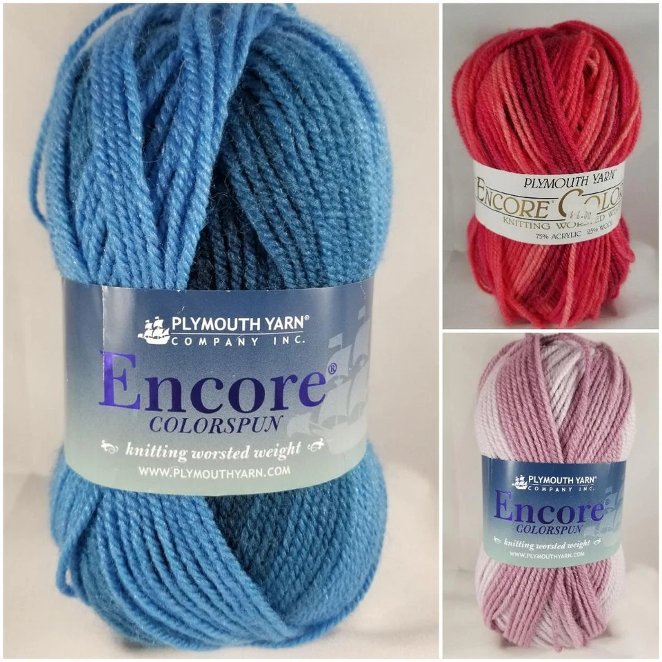 Plymouth Yarn Encore Colorspun Self Striping 75%Acrylic 25%Wool 200y 100g 3.5oz - Image 1 of 1