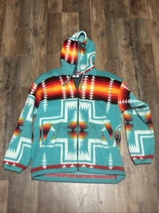 Giacca donna Camptex con cappuccio e zip intera lana azteca taglia media - Foto 1 di 6