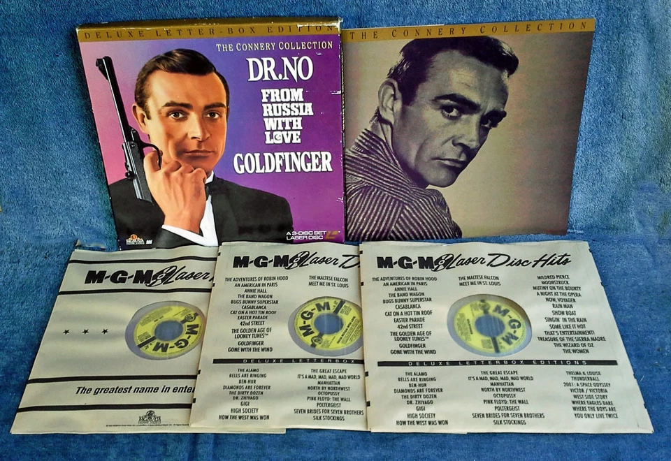 DR. NO, FROM RUSSIA WITH LOVE, GOLDFINGER - SEAN CONNERY- (3) LASER DISC BOX SET - Image 1 of 1