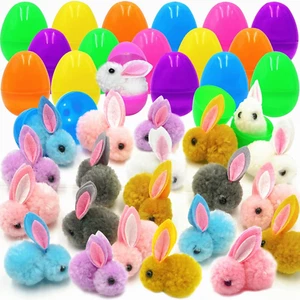 24 Pack Easter Egg Fillers Plush Bunny Toys, Easter Eggs Filled Mini Colorful Bu - Picture 1 of 8