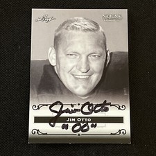 HOF JIM OTTO 2012 LEAF NATIONAL CONVENTION SIGNED AUTOGRAPHED CARD RAIDERS