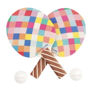 SunnyLIFE Table Top Tennis Game Ping Pong Set for Kids and Adults - Block Party - Picture 1 of 8