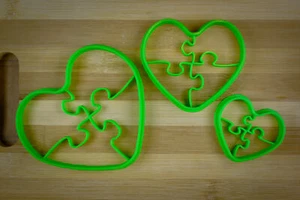 Puzzle Heart - Four pieces - Complex love - San Valentine Gift - Cookie cutter - Picture 1 of 10