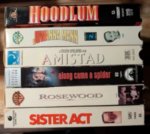 Black Cinema VHS Lot Hoodlum Amistad Rosewood Juwanna Mann Sister Act Freeman - Bild 1 von 1