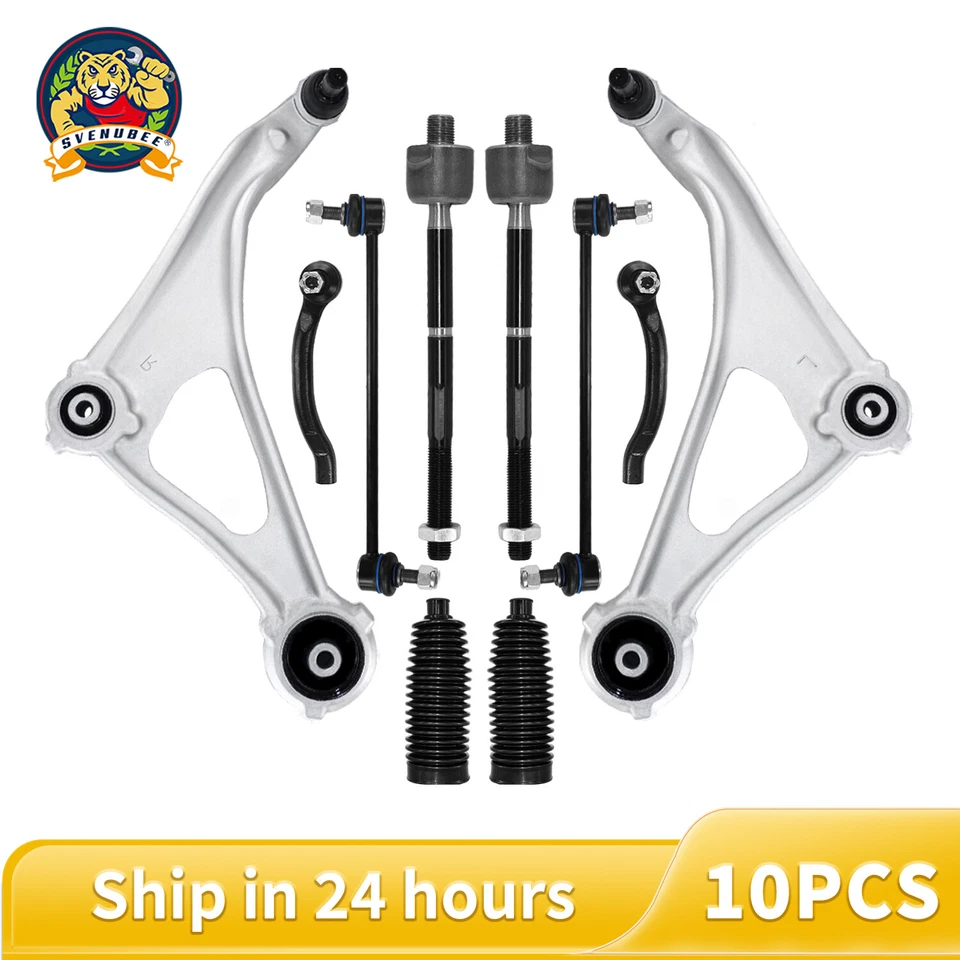 10 peças braço de controle inferior dianteiro barra oscilante conjunto de vara de amarração para 2013 2014 Nissan Altima - Imagem 1 de 4