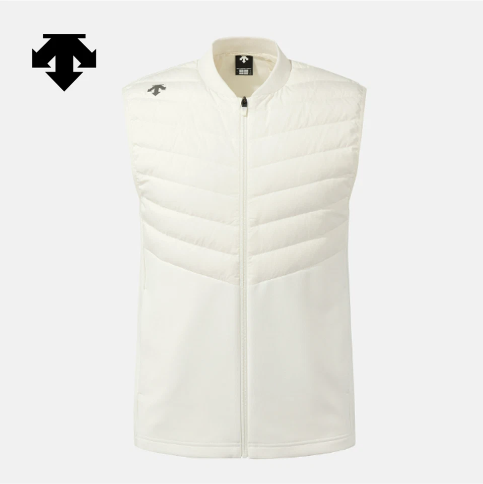 DESCENTE SWISS SKI Running Hybrid Down Vest SQ323RDV91 IVORY ASIAN FIT - Image 1 of 4