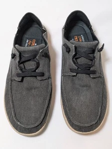 Skechers Men's Relaxed Memory Foam Slip-On Shoes, Black & Gray 58884 Used - Picture 1 of 5