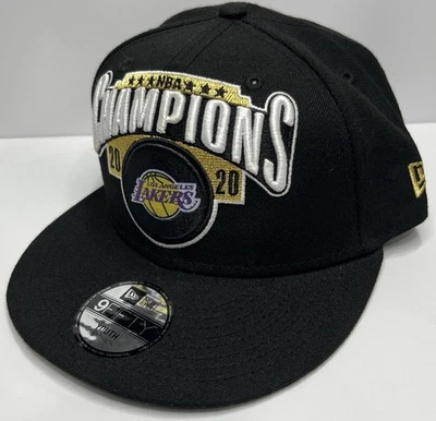 Бейсболка New Era LA Lakers NBA Champion 2020 черная полиэстер молодежная один размер - Изображение 1 из 4