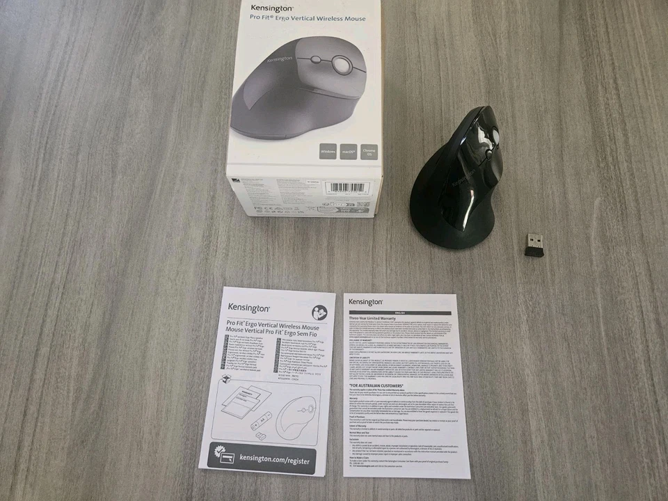 Kensington Pro Fit Ergo Vertical Wireless Mouse- Black (K75501WW) - Image 1 of 1