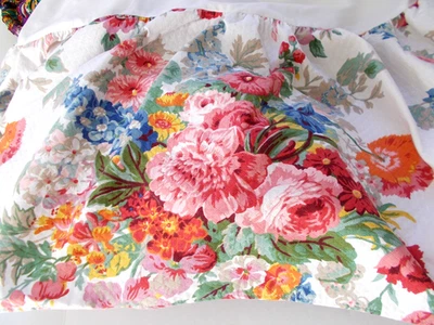 Saia Ralph Lauren Beach House acolchoada floral cama queen size casa de campo francesa - Imagem 1 de 4