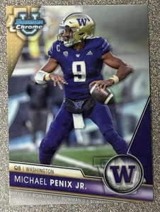 2023 Bowman University Chrome - #141 Michael Penix Jr. (RC) - Picture 1 of 2