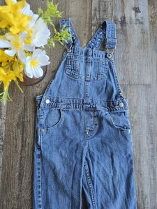 Oshkosh B'gosh Jean Overalls Size 4T Toddler Floral Straps Genuine Kids - Picture 1 of 7