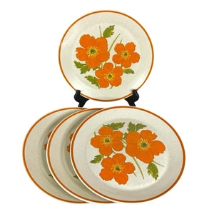 Juego de 4 Platos de Cena Vintage Temperware Lenox FLOR DE FUEGO 10 3/8" Seguro para Horno - Imagen 1 de 12