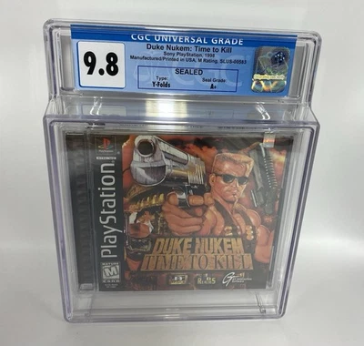 Duke Nukem: Time to Kill (Sony PlayStation 1, 1998) PS1 CGC 9.8A+ SEALED - Image 1 of 2