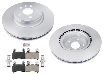 Pastilhas de freio a disco rotores de freio a disco revestidos dianteiros para Tesla S 2012 2013 2014 2015 - Imagem 1 de 4