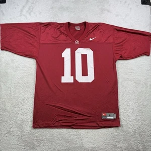 Nike Alabama Crimson Tide Jersey Mens Large Football #10 Mesh Active Nylon Shirt - Picture 1 of 10