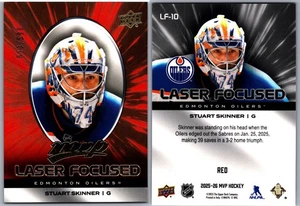 25-26 UPPER DECK MVP LASER FOCUSED RED - STUART SKINNER /599 #LF-10 OILERS - Picture 1 of 1