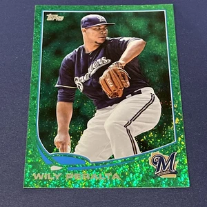 2013 Topps Wily Peralta #381 Green Sparkle Brewers MNT - Picture 1 of 2
