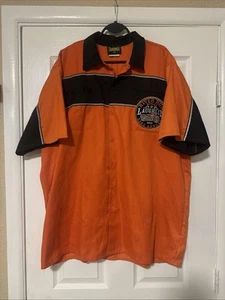 MENS 2XL BLACK/ORANGE 2015 LAUGHLIN RIVER RUN SHIRT MOTORCYCLE CHOPPER BIKER - Picture 1 of 5