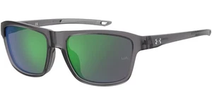 Under Armour UA Rumble Crystal Grey Modern Square Sport Sunglasses - 063M V8 - Picture 1 of 3