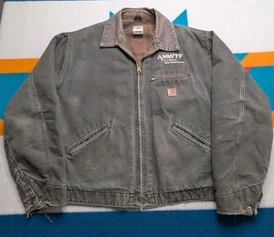 Chaqueta Forrada Carhartt Detroit Manta J97 MOS Hecha en EE. UU. Desteñida Desteñida XL - Imagen 1 de 9