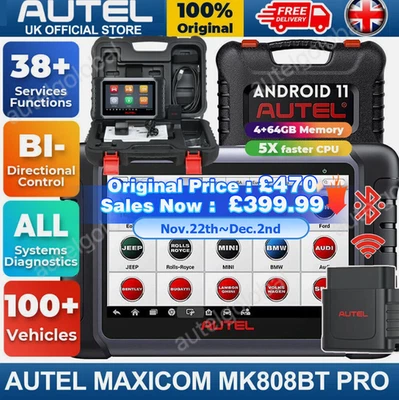 2025 Autel MaxiCOM MK808BT PRO Scanner Car Bi-Directional Diagnostic Scan Tool