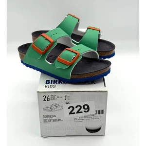 Birkenstock Kids Toddler EVA Fern Arizona Sandal Green/Orange Size US8 EU26 - Picture 1 of 9