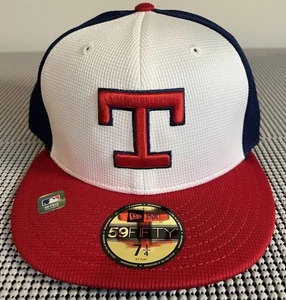 NEW Texas Rangers New Era 59FIFTY Batting Practice 2024 BP Fitted Hat Cap 7 1/4 - Picture 1 of 6