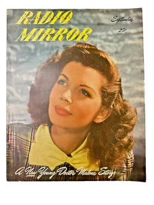 VTG Radio Mirror Magazine September 1947 Jane Adams with Special Ad on the back - Picture 1 of 3