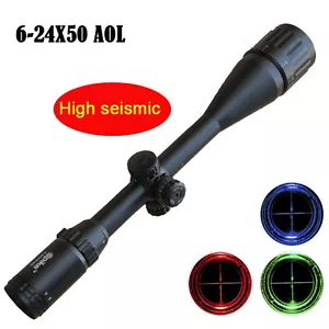 HOT 6-24X50 AO Mil-dot RGB Zero Locking/Resetting Scope Rifle Scopes - Picture 1 of 6