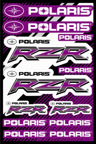 RZR Decals Polaris Razor Sticker Sheet Purple