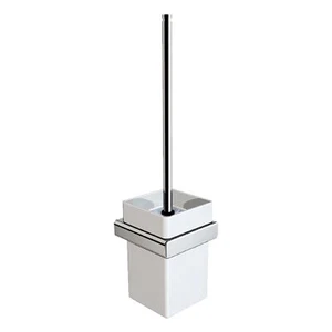 Chrome Toilet Brush and Ceramic Holder White Gloss Finish |Veni - Picture 1 of 1