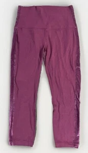 Lululemon Women’s Align Super High-Rise Crop Velvet Garnet Size 10 - Picture 1 of 11
