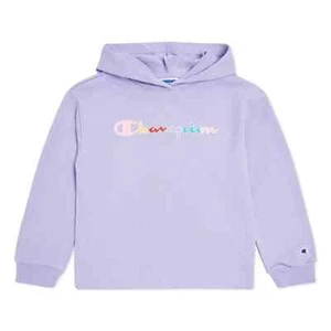 Champion Girls Rainbow Script Logo French Terry Hoodie - Picture 1 of 4