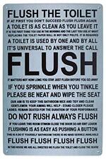 Flush The Toilet Vintage Metal Sign