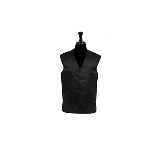 New Men's Vesuvio Napoli Tuxedo Vest Waistcoat only prom wedding party Black - Picture 1 of 3