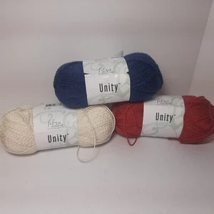 Fibra Natura Yarn Unity Red White and Blue Wool/Cotton/Linen/Bamboo 3.5 oz - Picture 1 of 6